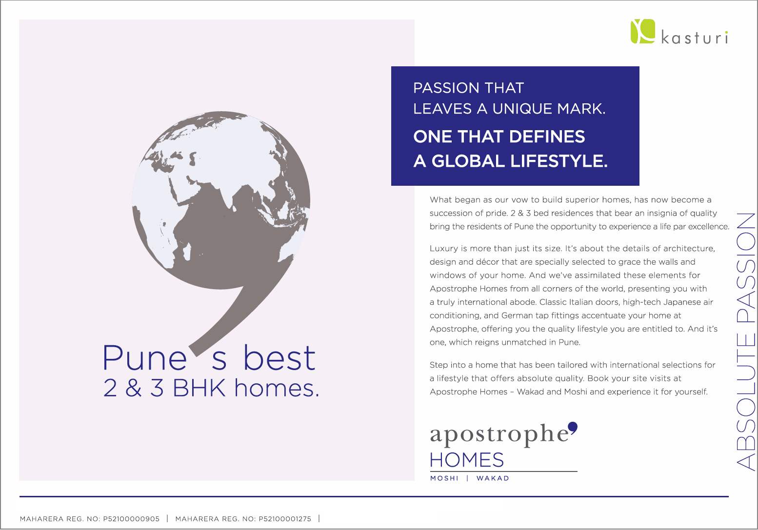 Book 2 & 3 BHK apartment at Kasturi Apostrophe Homes, Pune Update